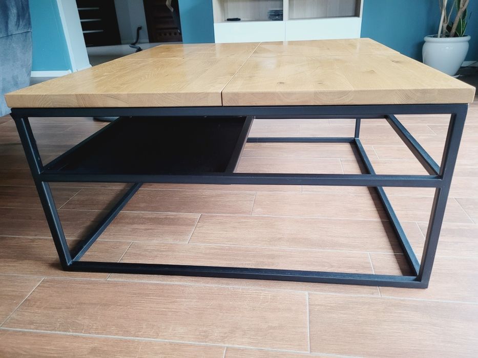 Stolik kawowy stół 100x90x45 cm dębowy dąb