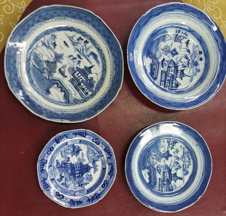 Pratos Cantão China Azul