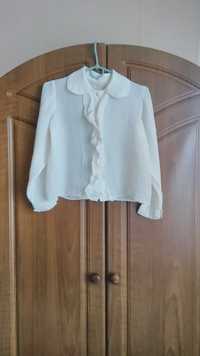 Блуза кремова біла персикова класична дитяча на дівчинку