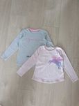Zestaw bluzka koszulka top H&M 110/116 liliowy cekiny