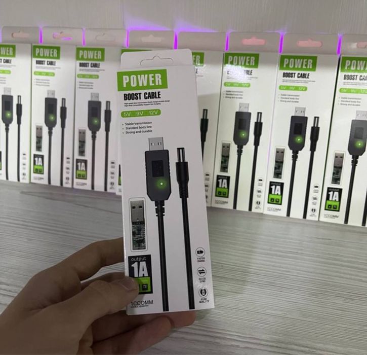 Кабель/Шнур/Провод для Роутера usb-dc c 5v на 9v и 12v 5.5x2.1мм(2.5)