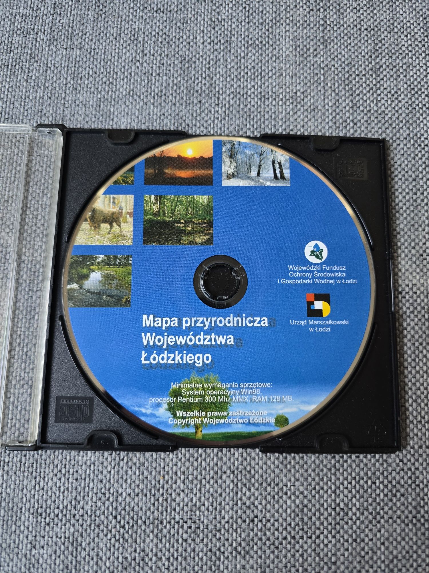 Mapa przyrodnicza Województwa Łódzkiego płyta