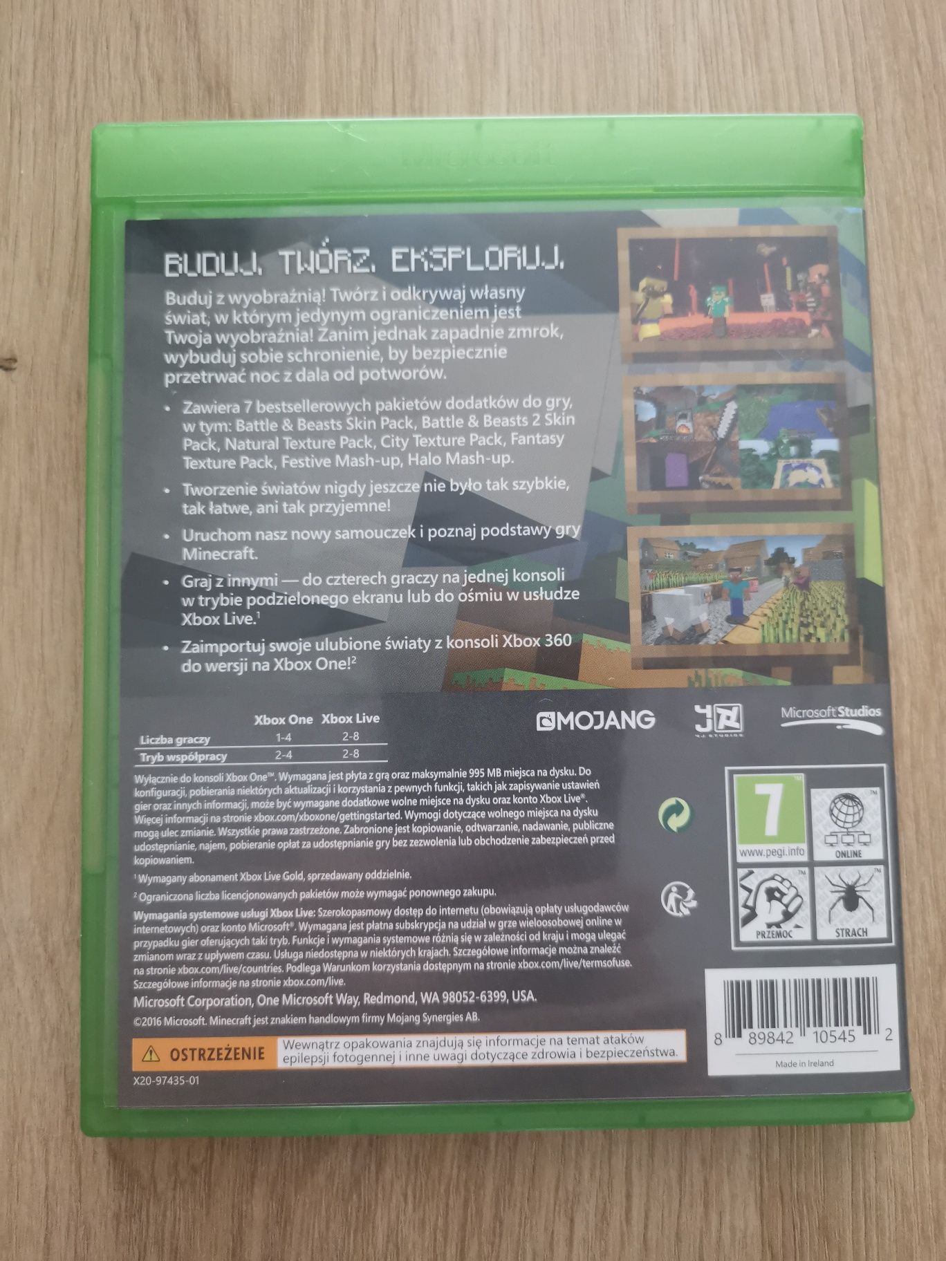 Xbox One Minecraft + pakiet ulubionych dodatków