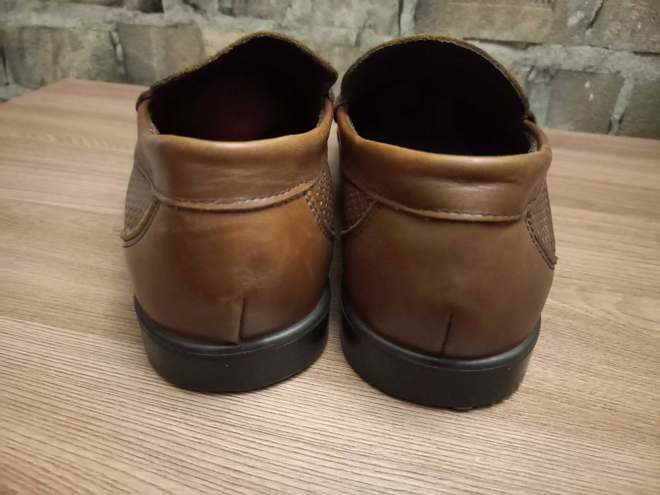 Мокасины туфли летние кожаные плетенная кожа gi&Co размер 41.