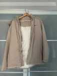 Casaco Blusão Quispo Acolchoado Oversized Nike Creme Bege Castanho