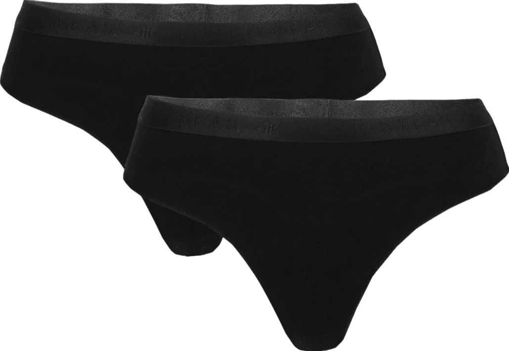 Stringi Damskie Sportowe 4F Majtki Figi CZARNE 2-PACK r.XS WYSYŁKA24H