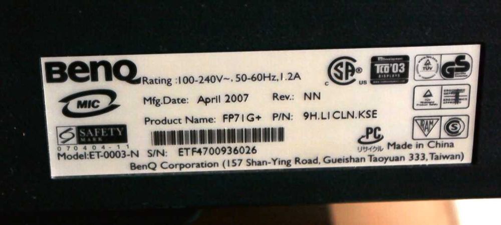 Monitor BENQ ET-0003-N - Za darmo