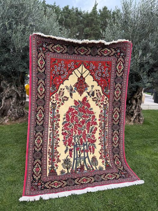 Dywan Nowy Kaszmirowy Wełniany Perski GHOUM / Qom 217x140 gal. 30 tyś