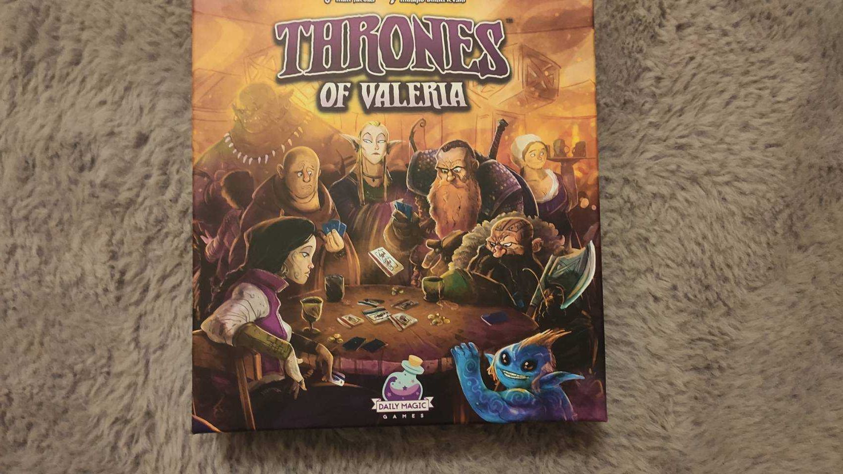 Jogo de Tabuleiro "Thrones of Valeria" - Cartas com Sleeves Incluidas