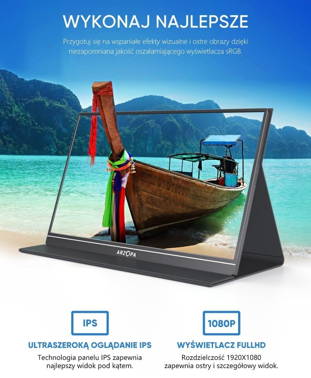 Monitor LCD Arzopa S1 Table 15,6 " 1920 x 1080 px IPS / PLS