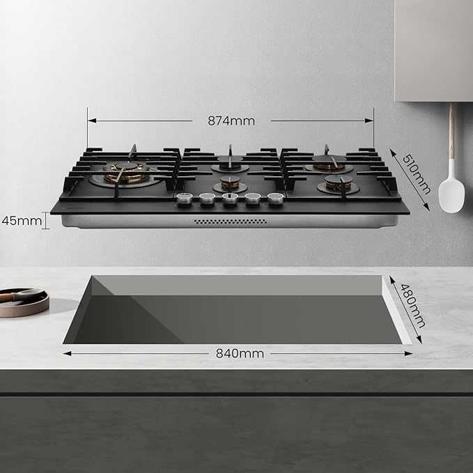 Płyta gazowa 5 palnikowa 10400W