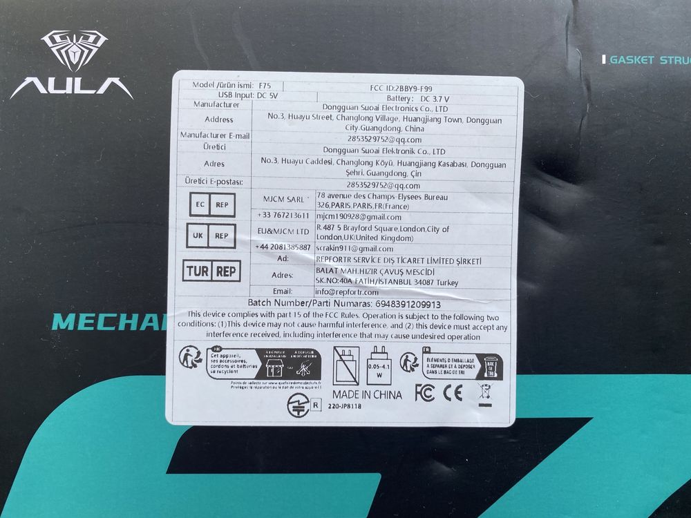 Повністю нова! Клавіатура Aula F75 Custom Mechanical Keyboard