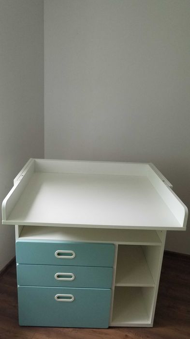 IKEA SMASTAD Stół do przewijania, 90x79x100 cm biały/zielony/jak nowy.