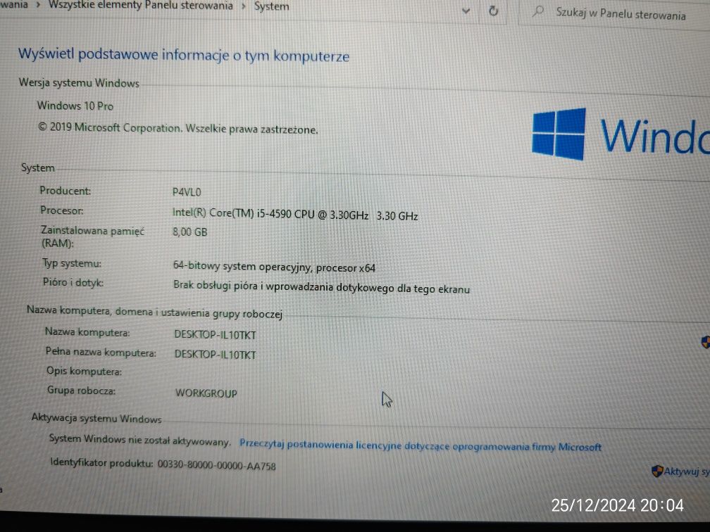 Komputer stacjonarny HP 800 G1 8 GB RAM