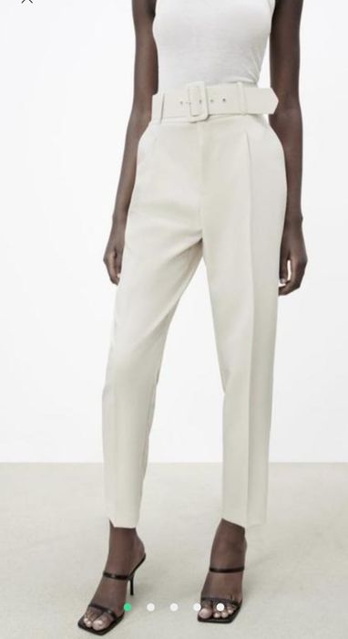 Базові світлі брюки Zara розмір М