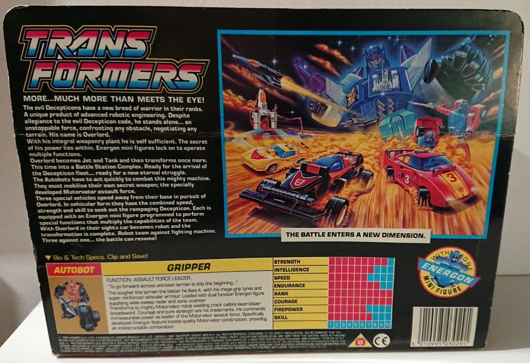 Transformers Motorvator Gripper G1 1989