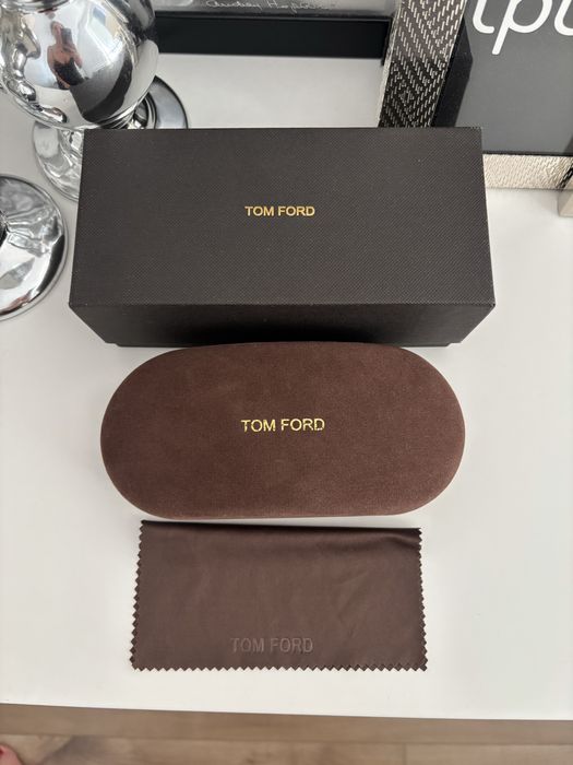 Okulary Tom Ford nowe awiatorki metaliwe szare szkla TF0853