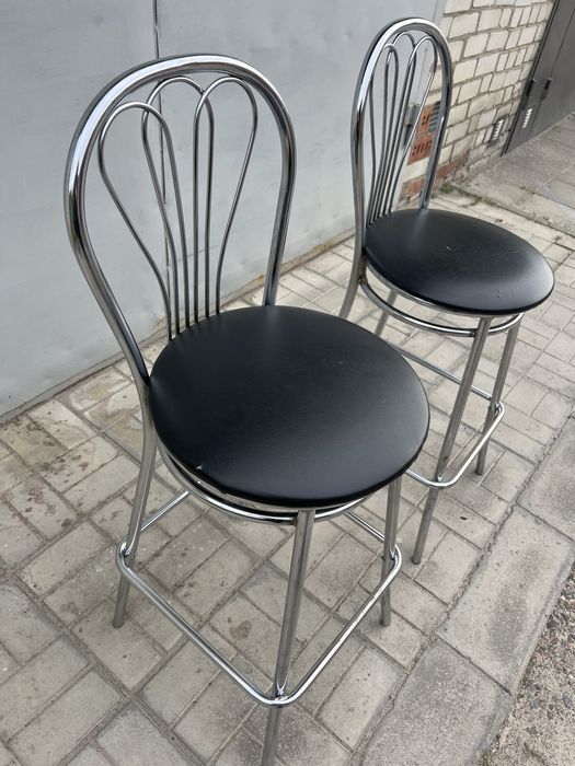 Стул барный хромированый