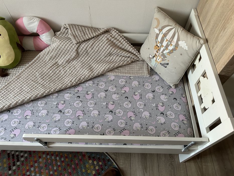 Łóżko Kritter 70x160 komplet łóżeczko ikea materac barierki