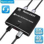 Przełącznik dwukierunkowy 8K USB C typu C 1x2 2x1 4K 120 Hz. (9)