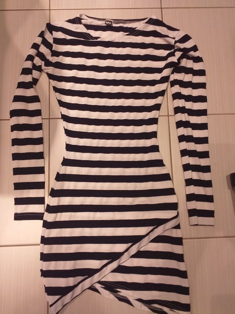 Sukienka zebra granat roz.S