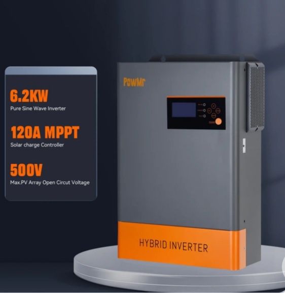 Гібридний інвертор PowMr 6,2кВт 48v з  паралельним підключенням