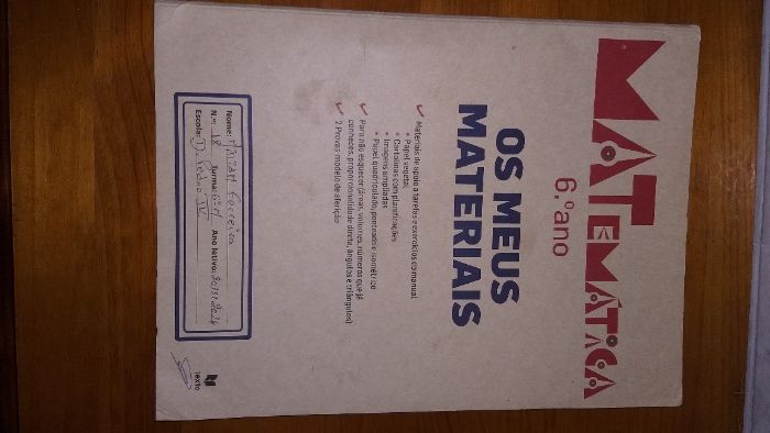 Capa Os Meus Materiais - Matemática 6º ano
