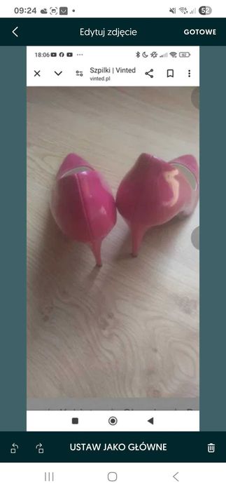 Szpilki różowe rozmiar 36