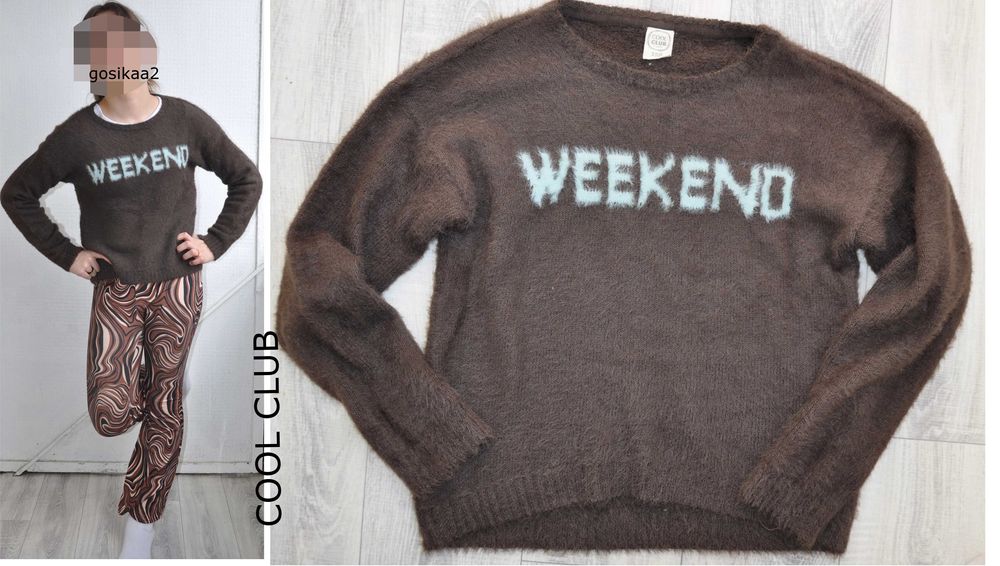 COOL CLUB_Sweter_włochaty mięciutki 158