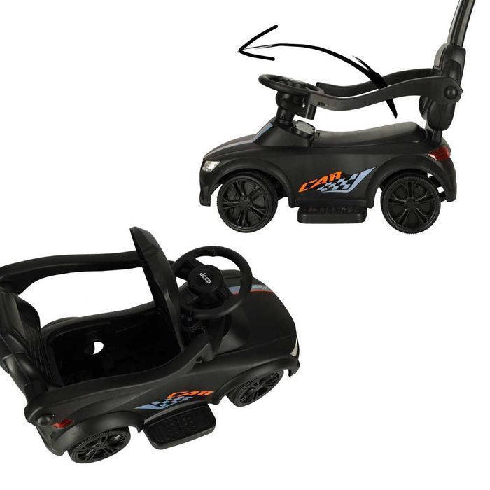 JEŹDZIK dla Dzieci z PROWADNIKIEM Chodzik PCHACZ z Dźwiękami Światłem