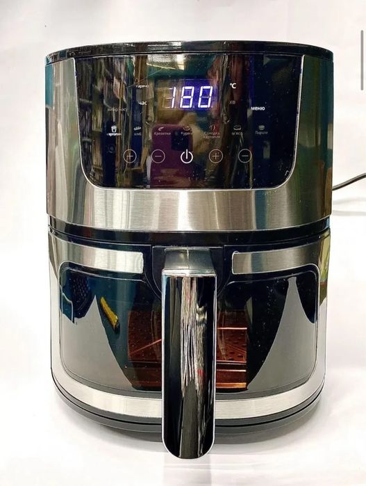 Потужна фритюреиця без олії на 8л, сенсорна аерогриль/мультипіч