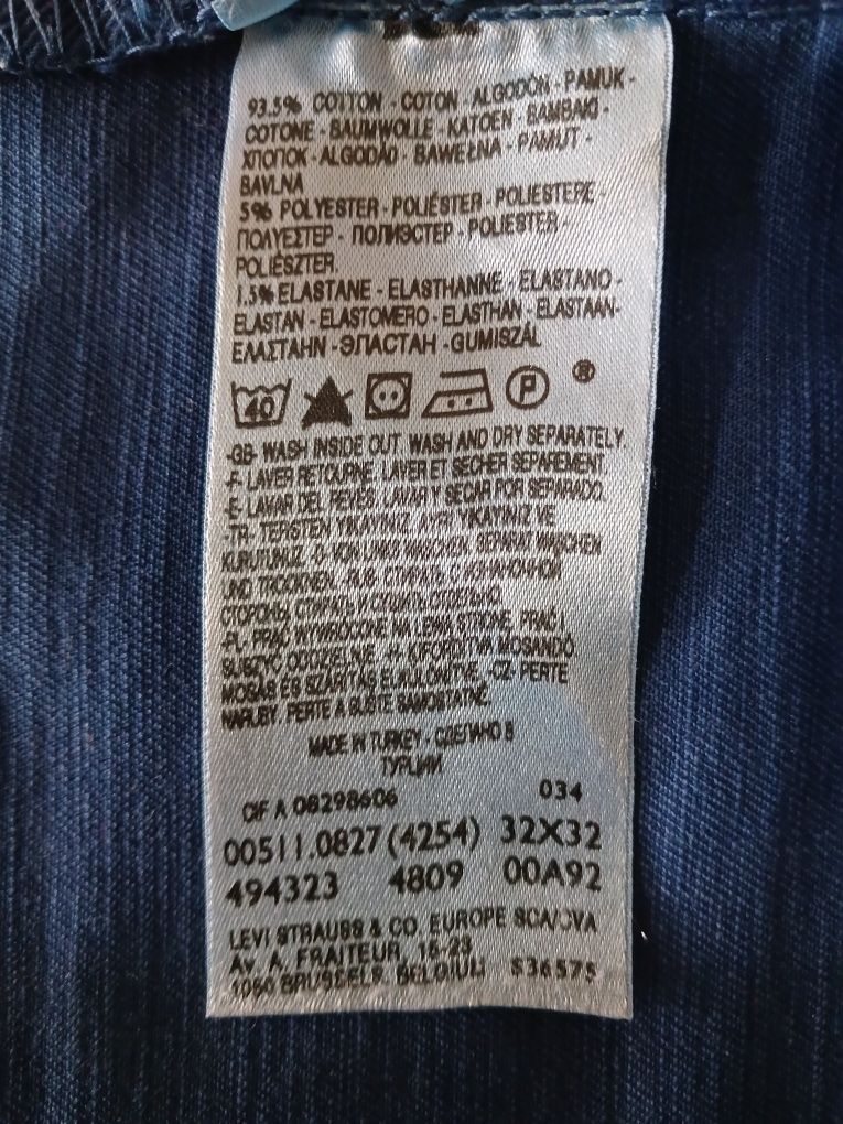 Джинсы Levis 511  W 32 L 31 ц 800 гр оригинал, отличное состояние