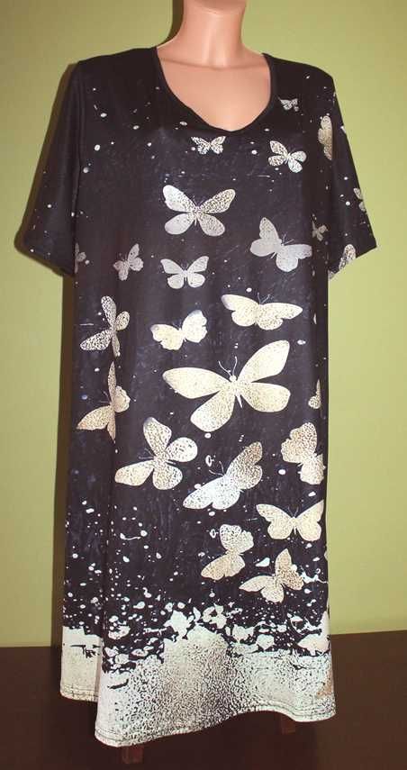 AliExpress  Letnia sukienka w motyle  Roz. 5x XL