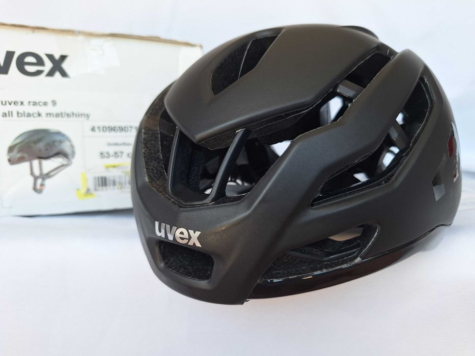 Kask rowerowy szosowy Uvex Race 9 All Black Mat Shiny S/M 53-57cm