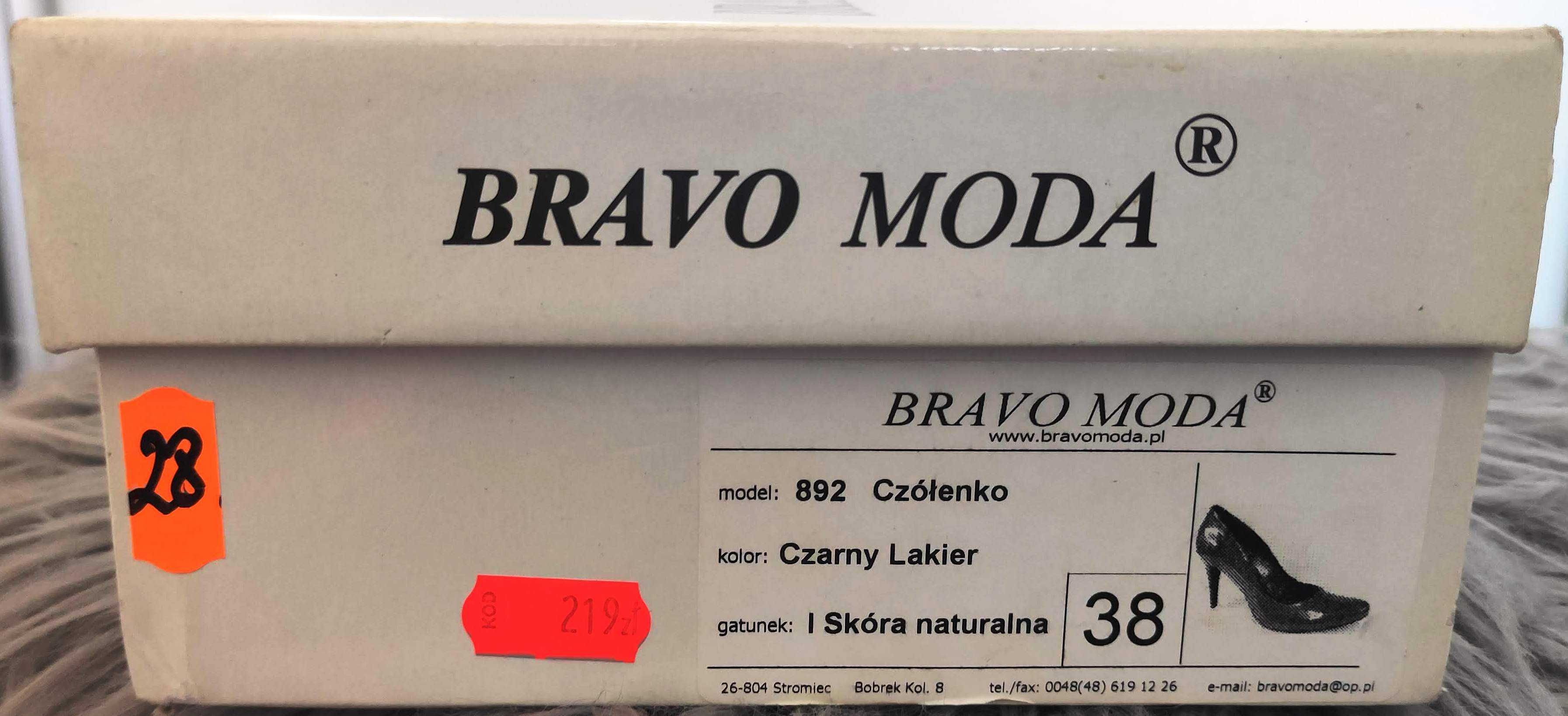 Bravo Moda czarne szpilki skóra lakierowana r. 38