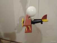 Żyrandol lampa samolot drewniany