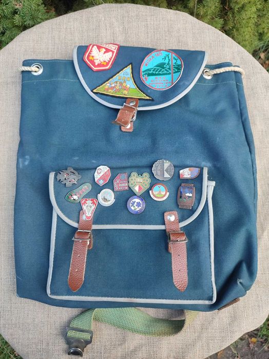 Stary plecak odznaczenia PTTK Łódź lata 70-te