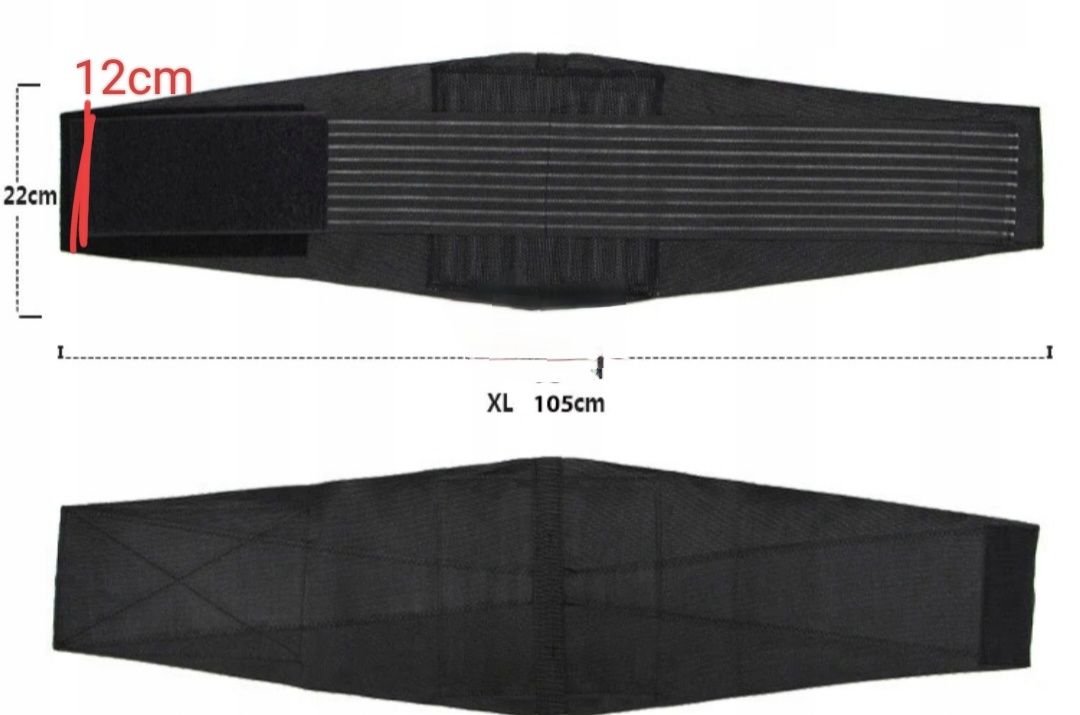 Orteza pleców pas lędźwiowy stabilizator pleców rozm XL N397
