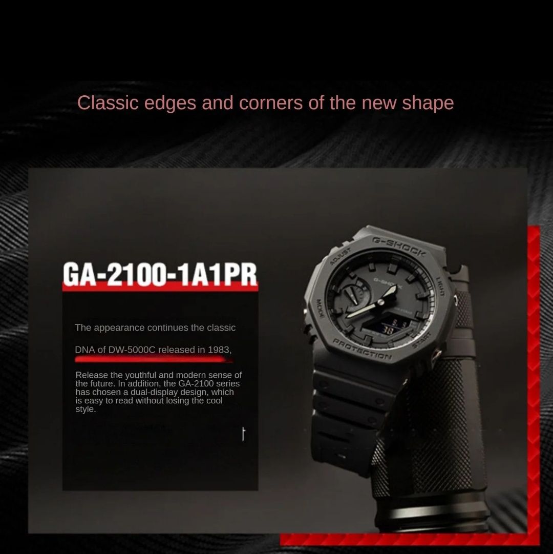 Чоловічий наручний годинник Casio G-Shock GA-2100-1A1ER !Оригінальні!
