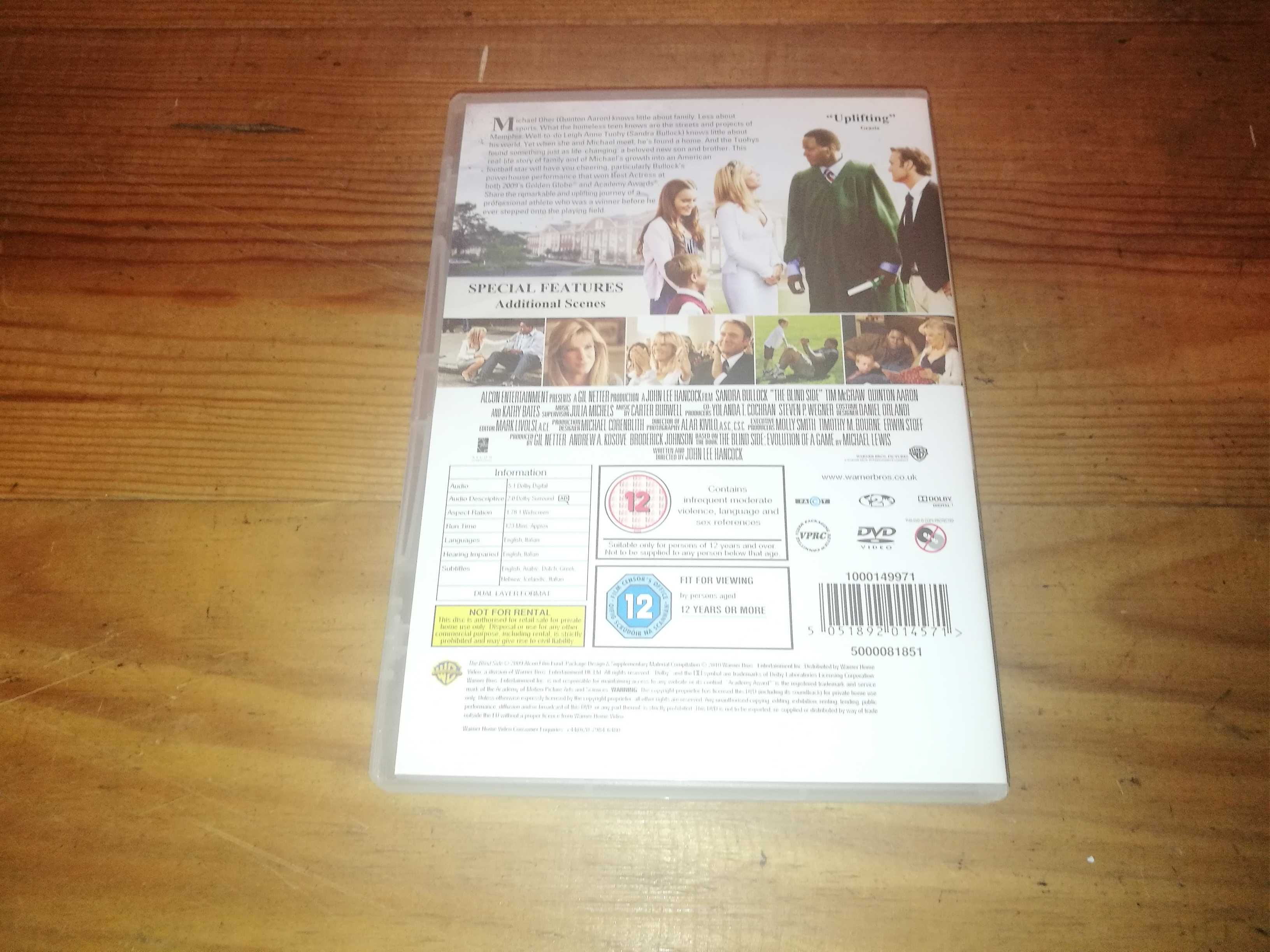THE BLIND SIDE	DVD (legendagem em Inglês)