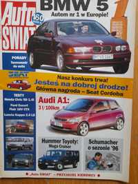 AŚ BMW 5, Civic, Syrena, Lancia Kappa, Toyota Maga Cruiser rok 1996