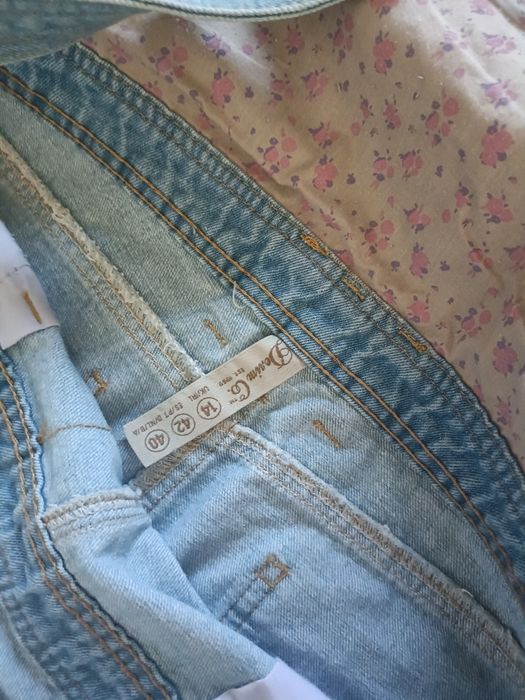 Ogrodniczki jeansowe 42 rozmiar z metki 14