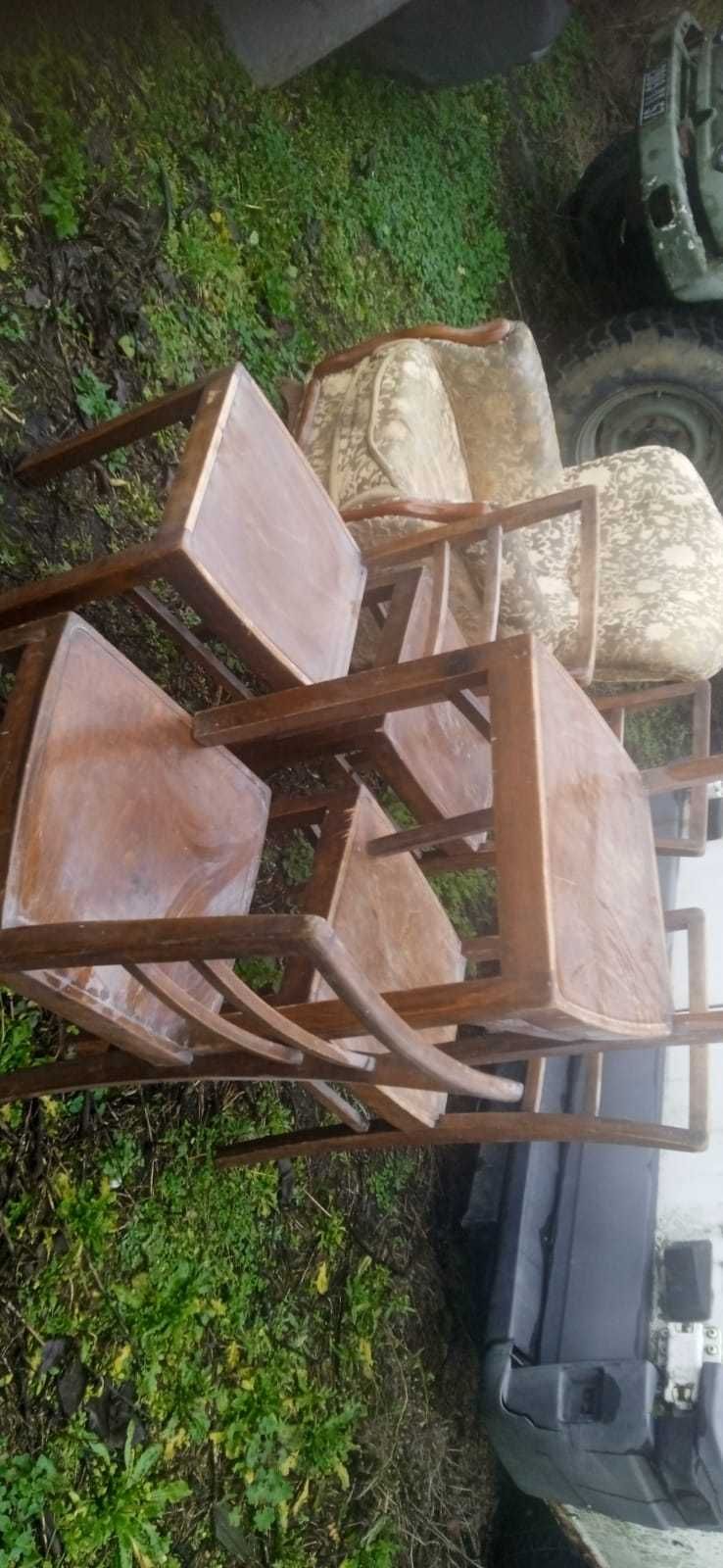 Krzesła fotel art deco zabytkowe drewniane