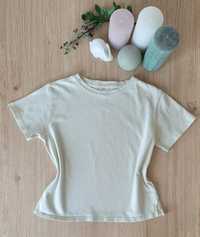 Tshirt Zara 140 basic waniliowy