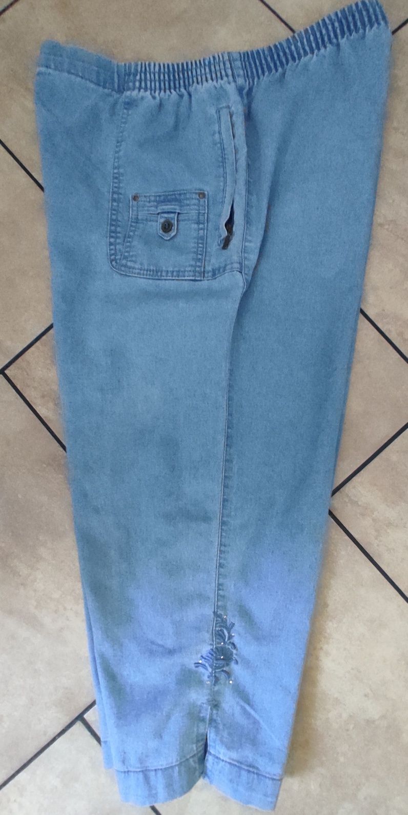Spodnie rybaczki jeans r.42