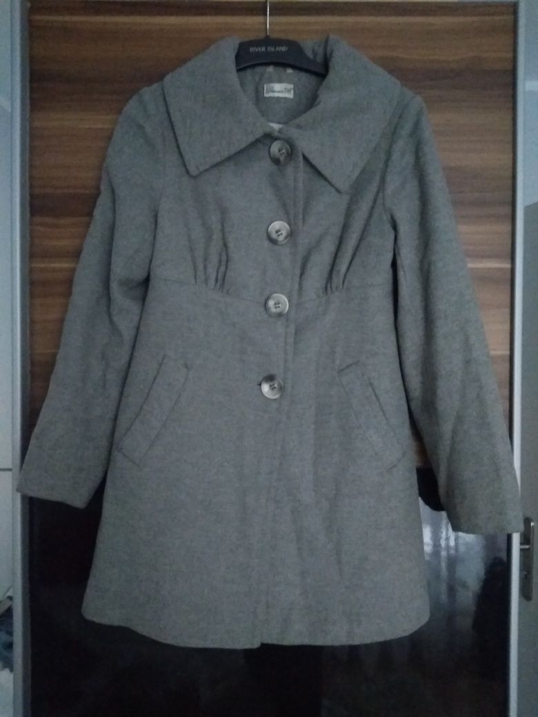 Wełniany płaszcz w stylu Vintage S 36