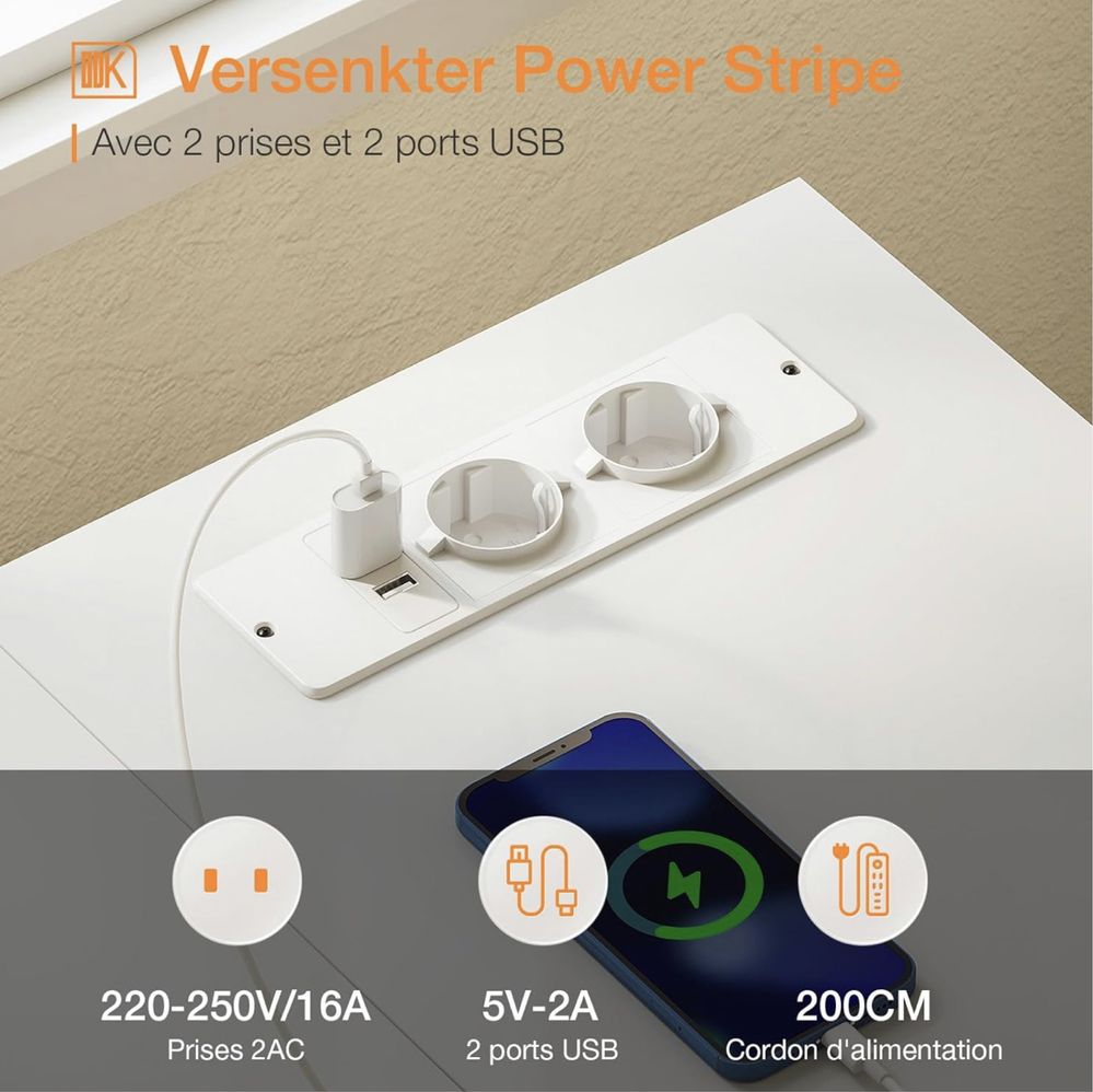 Nowe ODK biurko gamingowe, metalowe, 2x port USB, 2x gniazdko,szafka!