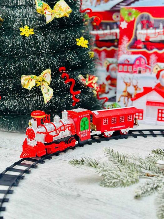 Нова! Залізна дорога під ялинку. Звуки, світло. Подарункова коробка
