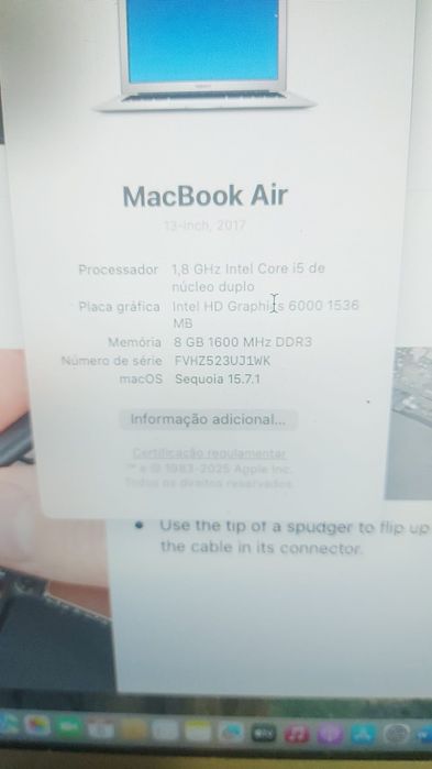MacBook air ano 2017