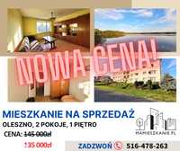 Na sprzedaż mieszkanie, Oleszno k.Drawska,1 piętro